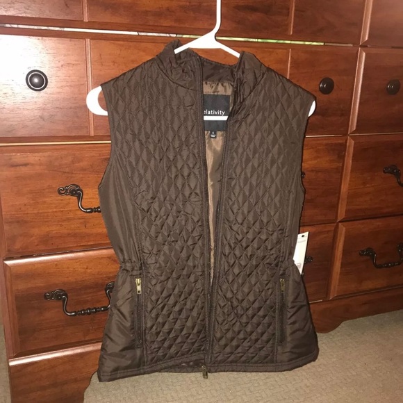 Chocolate Colored Vest, Relativity NWT - Picture 4 of 4